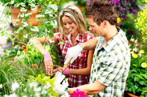 Recycling and waste separation for local landscaping materials